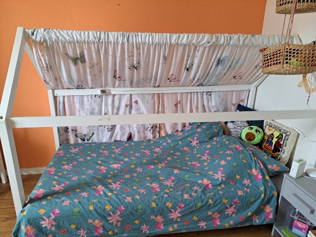 Kinderbed, Ophalen, 85 tot 100 cm, Gebruikt, Lattenbodem