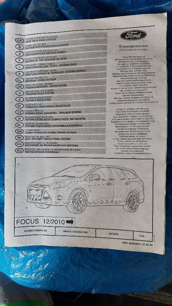 Ford Focus dakdragers (vanaf 2010), Ophalen, Zo goed als nieuw