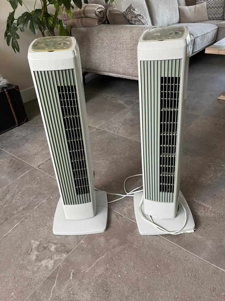 Staande Ventilatoren 2x, Ophalen of Verzenden, Zo goed als nieuw, Statiefventilator