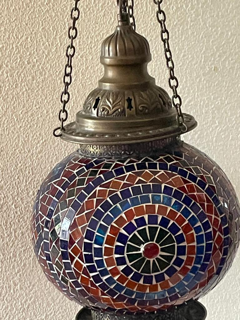 Mozaïek lamp, Ophalen, Gebruikt, 50 tot 75 cm, Glas