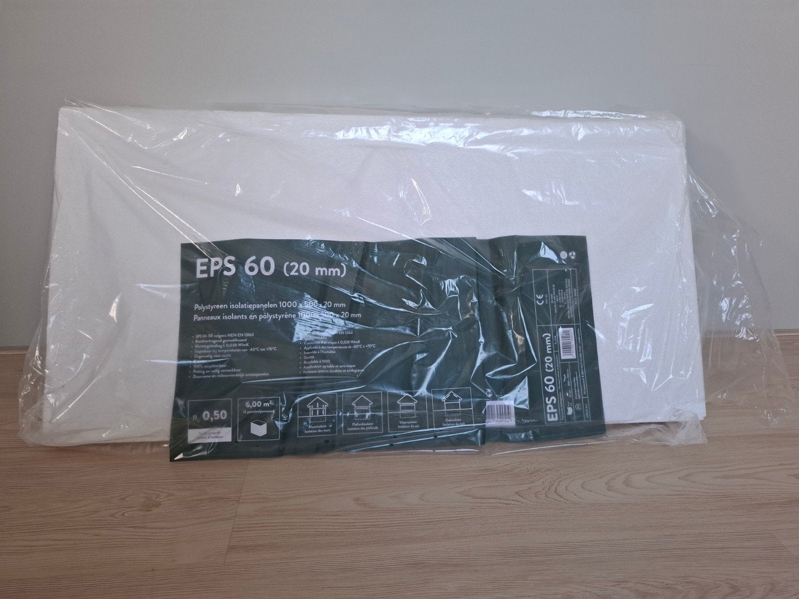 EPS 60 piepschuim, Dakisolatie, Nieuw, Minder dan 5 m², Piepschuim (Tempex)