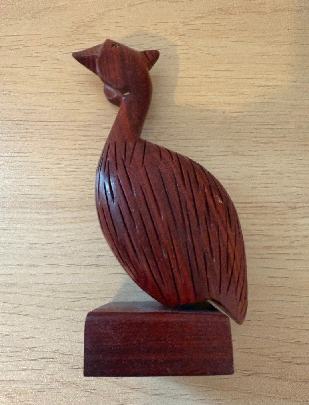 Vintage houten beeld vogel, Deens design Mid-Century Modern, Ophalen of Verzenden
