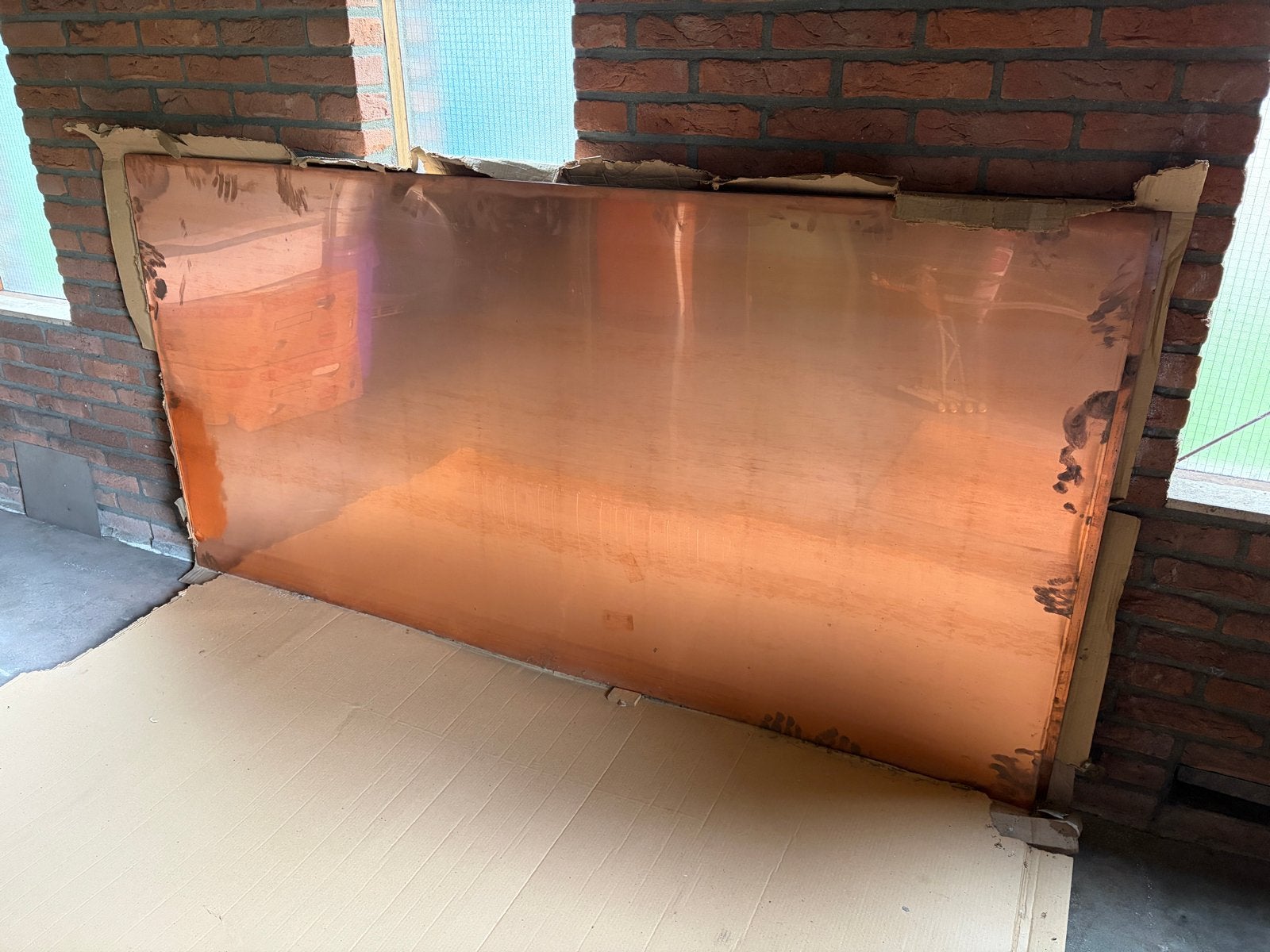 3 Nieuwe Koperen Platen van 2m² per stuk 1 mm dik, Ophalen, Q, Nieuw, Q