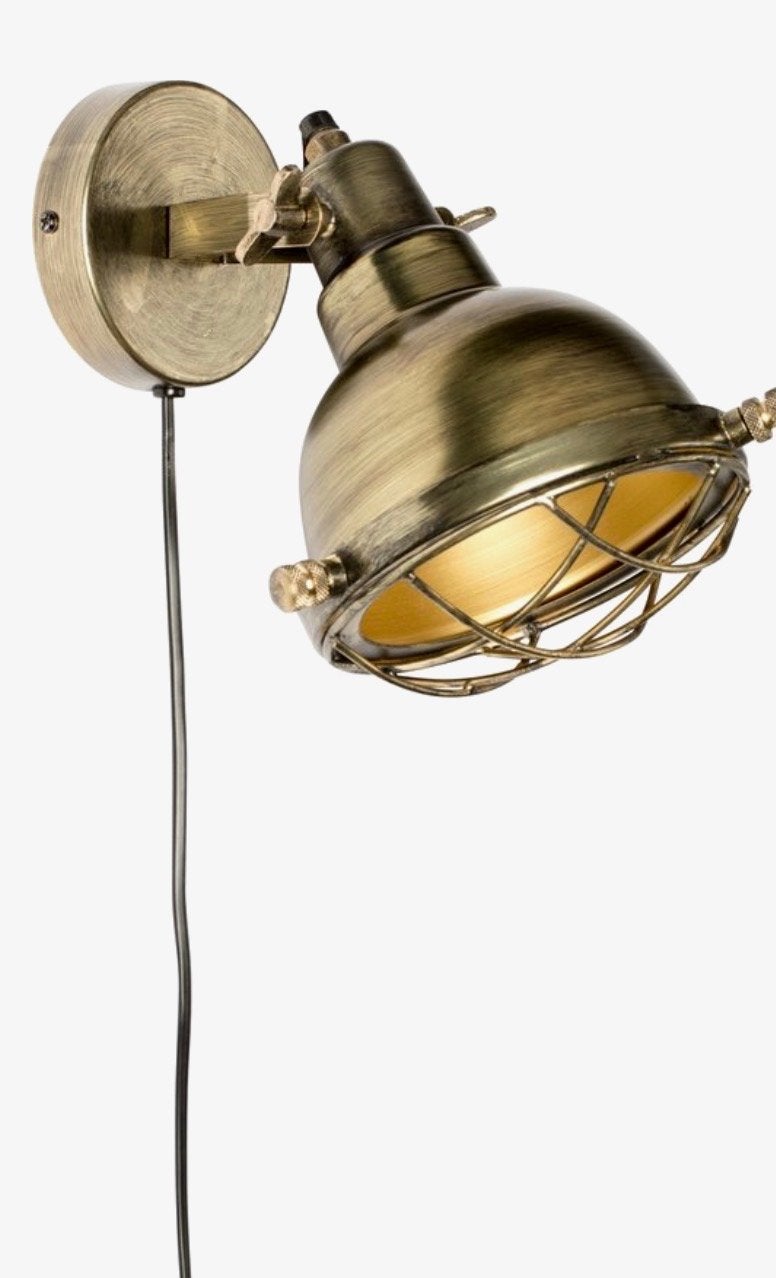 Industriële Wandlampen - Brons/Goud(prijs per stuk), Huis en Inrichting, Lampen | Wandlampen, Ophalen, E14 (klein), Zo goed als nieuw