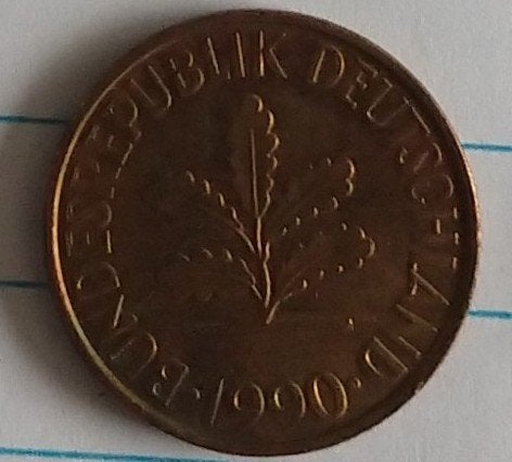 10 pfennig 1990 munt, volgnr 49.1, Ophalen of Verzenden, Duitsland, Losse munt