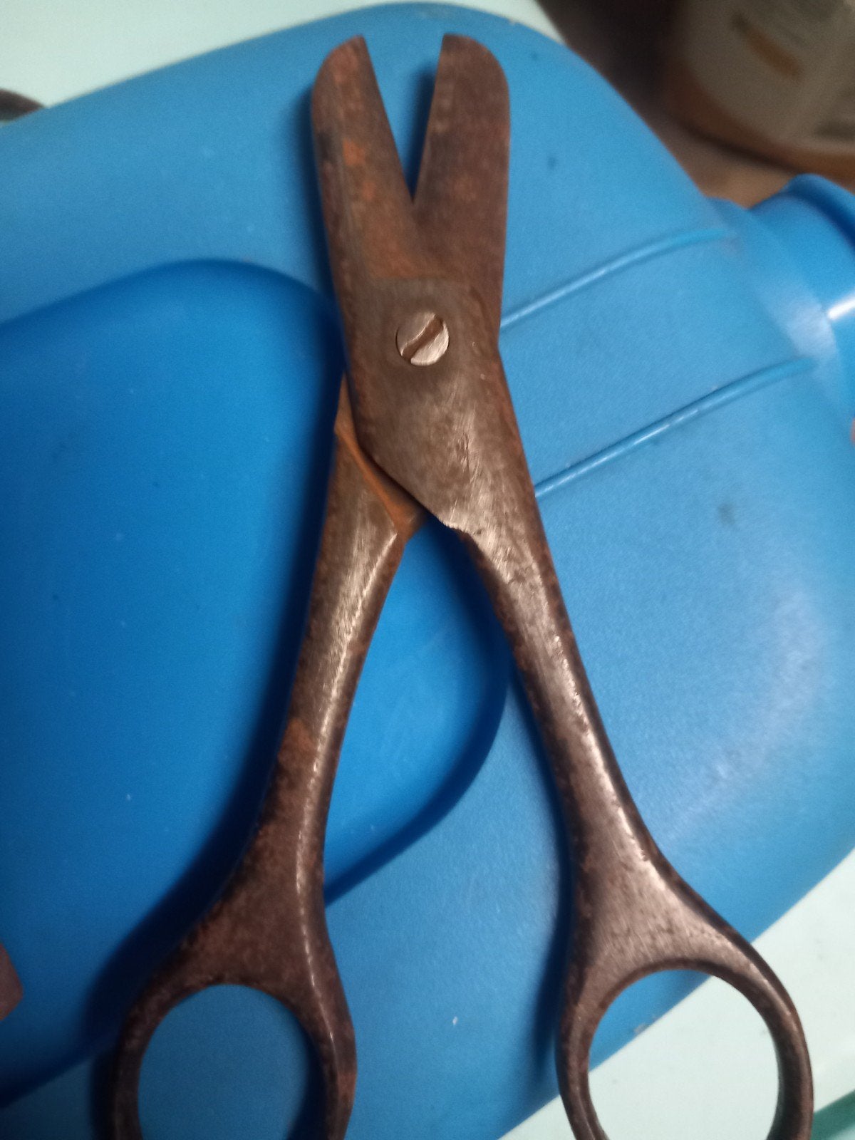 Antieke stoffen schaar-v dikke naden en Leer, Antiek en Kunst, Antiek | Gereedschap en Instrumenten, Ophalen of Verzenden