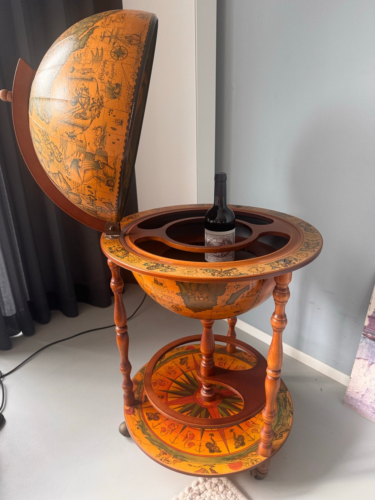 Prachtige Globe Bar/ Wereldbol Bar - Vintage - Eyecatcher, Ophalen of Verzenden