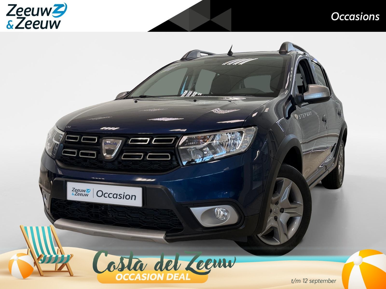 Dacia Sandero 0.9 TCE | AUTOMAAT | SL | STEPWAY | NL-AUTO |, Auto's, Dacia, Stof, Euro 6, Blauw, Origineel Nederlands