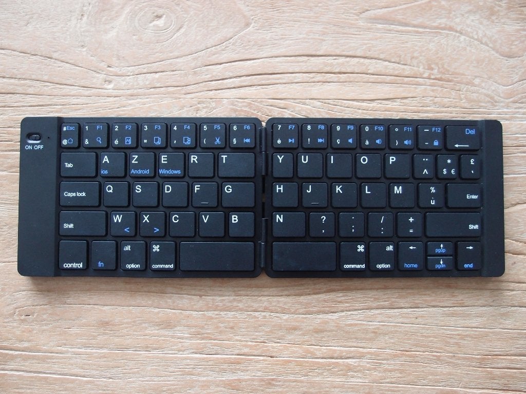 Opvouwbaar draadloos bluetooth toetsenbord keyboard AZERTY, Computers en Software, Toetsenborden, Opvouwbaar, Ophalen of Verzenden