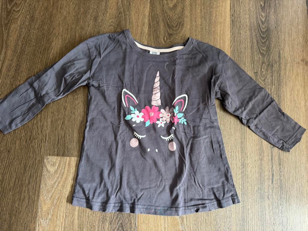 Unicornshirt maat 122, Ophalen of Verzenden, Gebruikt, Meisje, Jurk of Rok