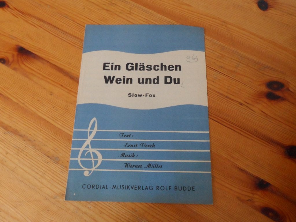 Ein glaschen wein und du - werner muller / ernst verek, Gebruikt, Gitaar, Ophalen of Verzenden, Artiest of Componist