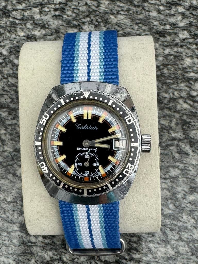 Vintage Telstar Shockproof Duiker Polshorloge, Overige merken, Staal, Polshorloge, 1960 of later