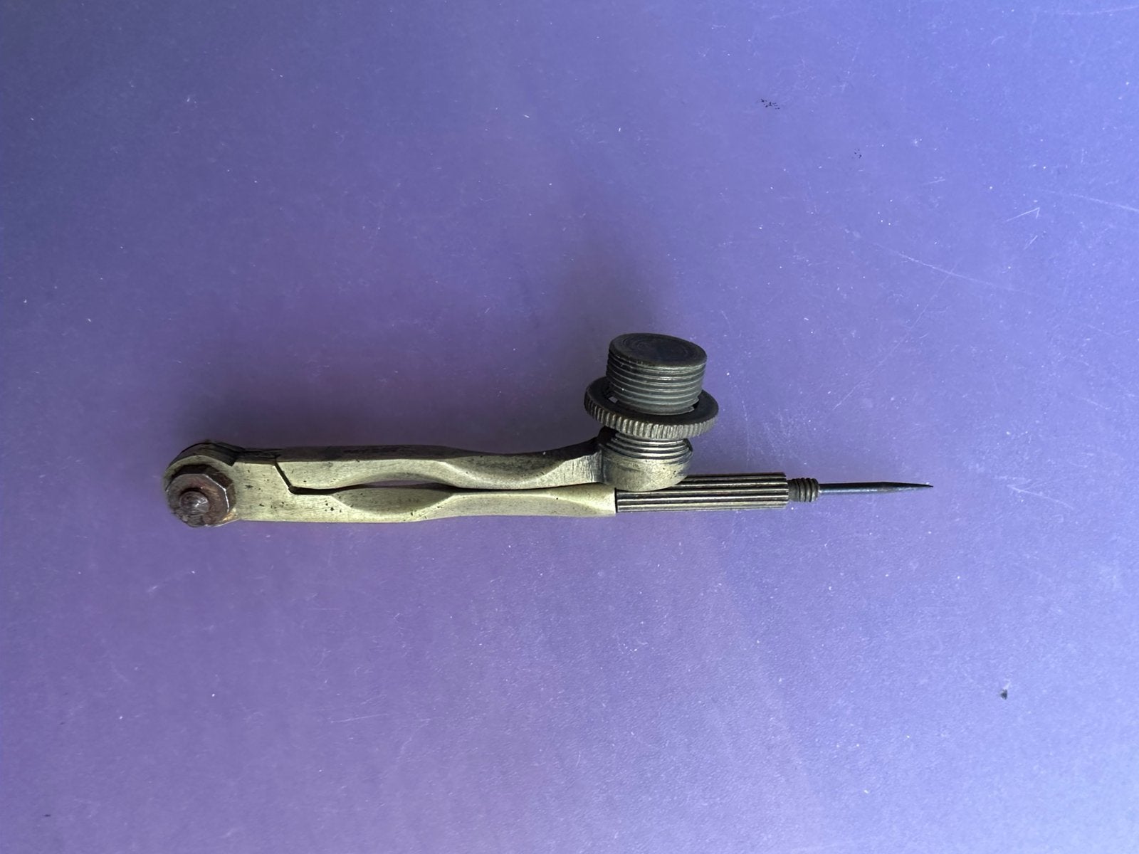 Antieke passer/tekengereedschap, messing, Ophalen of Verzenden