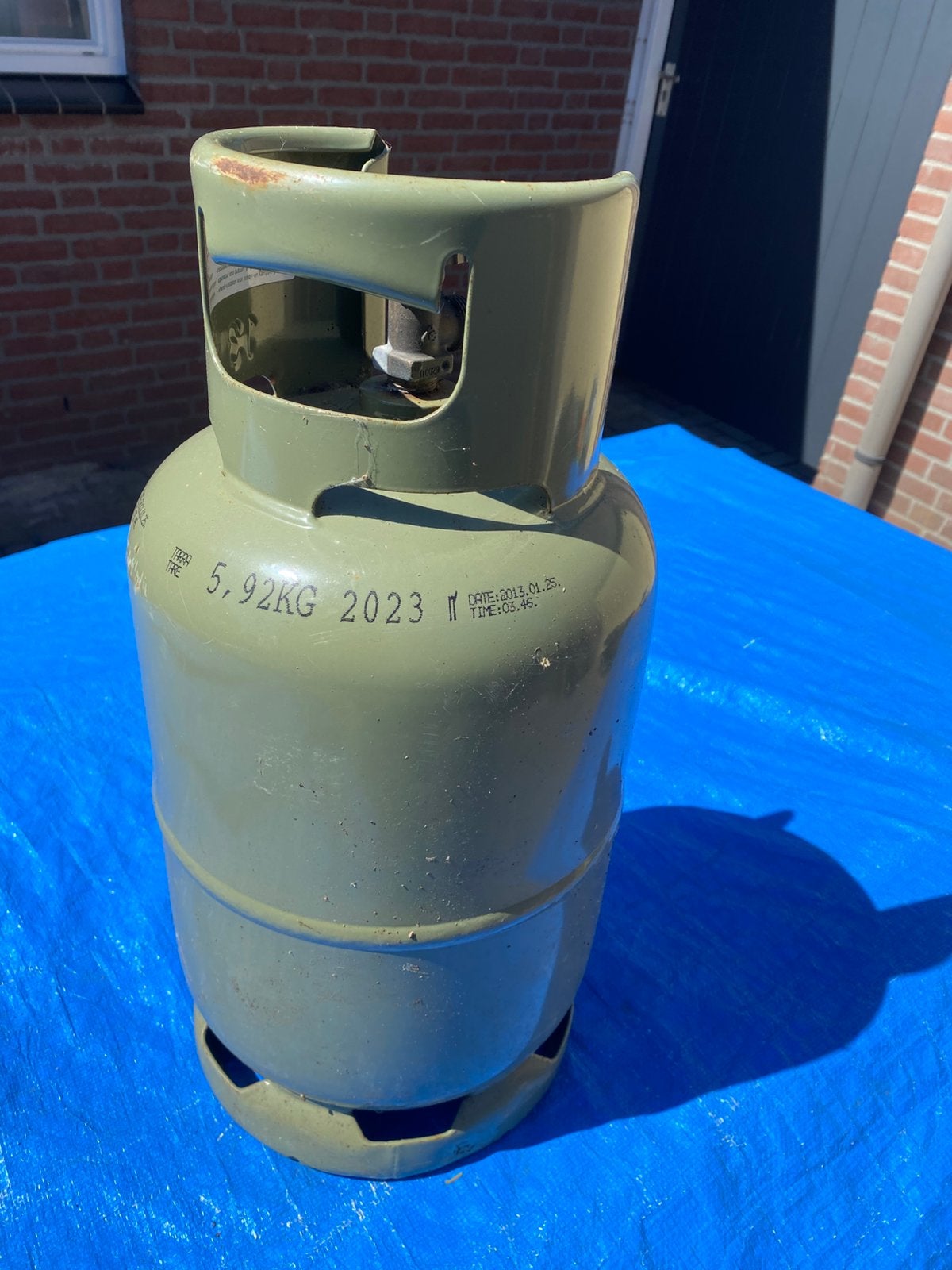 Gasfles gaskruik gastank 6 kg de datum is verlopen, Ophalen, Gebruikt