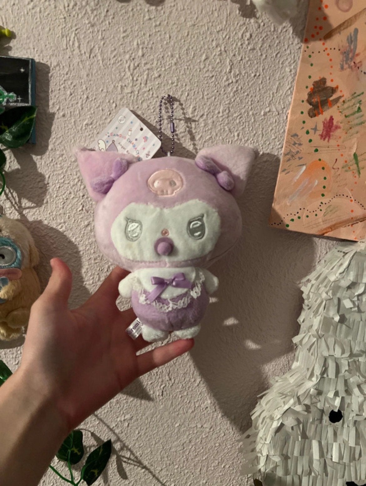 Kuromi Sleutelhanger Plushie, Ophalen of Verzenden, Nieuw, Knuffel of Figuurtje