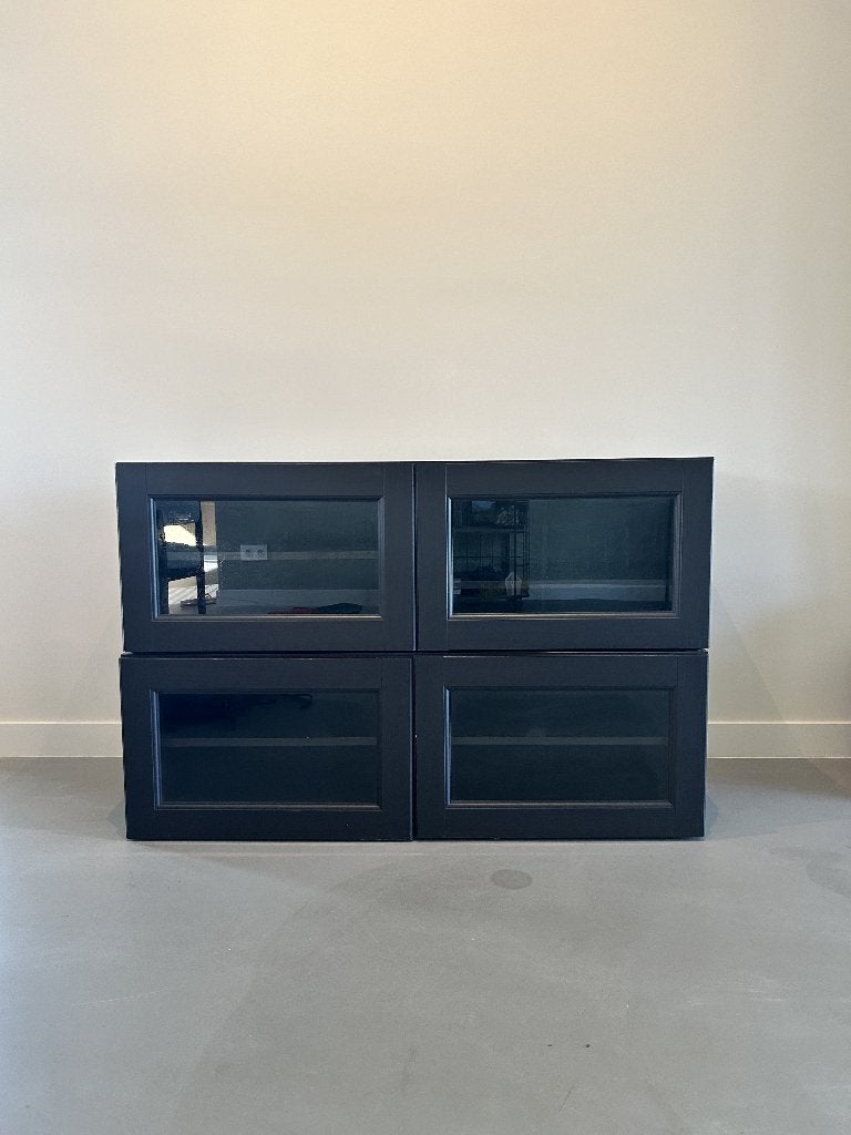 TV meubel zwart, Huis en Inrichting, Kasten | Televisiemeubels, Ophalen, Gebruikt, 100 tot 150 cm, Minder dan 100 cm