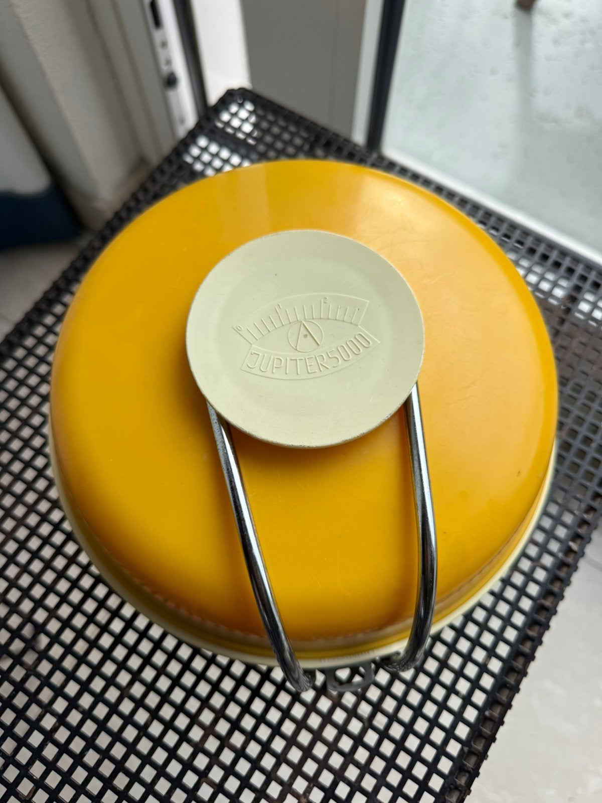 Vintage Jupiter 5000 wand-keukenweegschaal geel, Ophalen of Verzenden, Overige merken, Overige typen, Gebruikt
