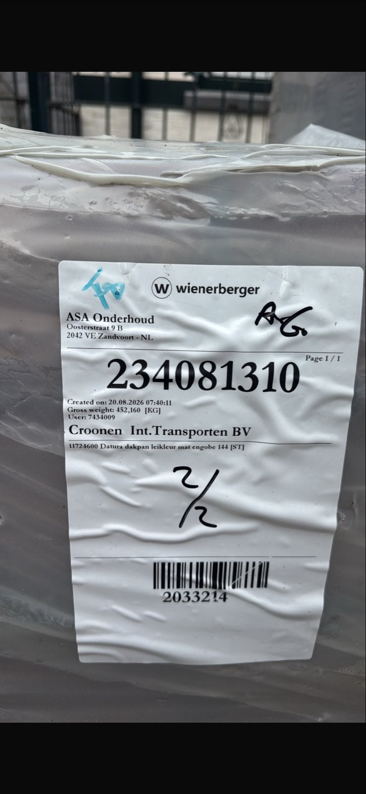 Wienerberger Datura dakpannen, leikleur mat engobe, Ophalen, Steen of Klei, Nieuw, 15 m² of meer