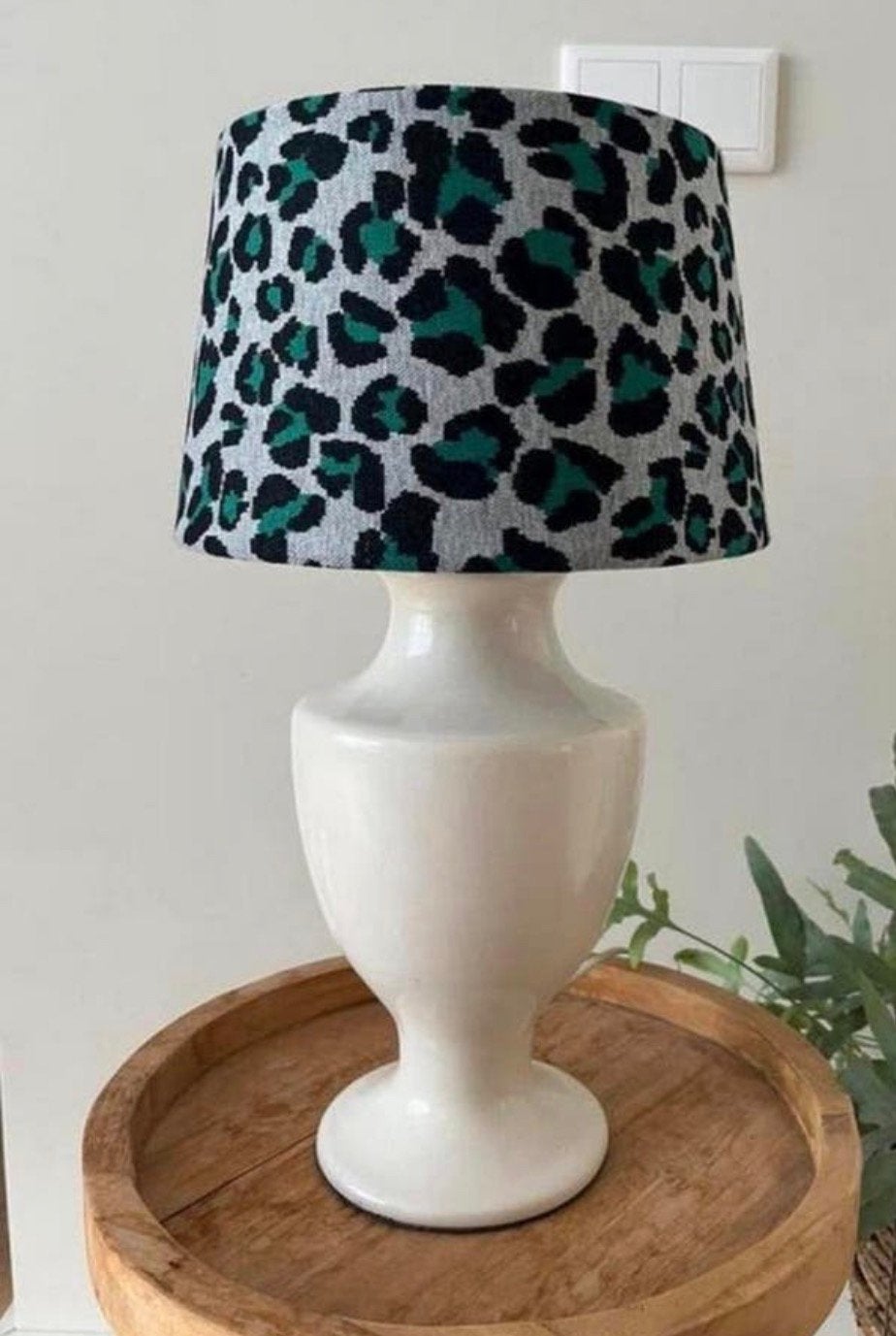 Leuke grote lampenkap met panterprint motief NIEUW, Ophalen of Verzenden, Zo goed als nieuw, Oranje