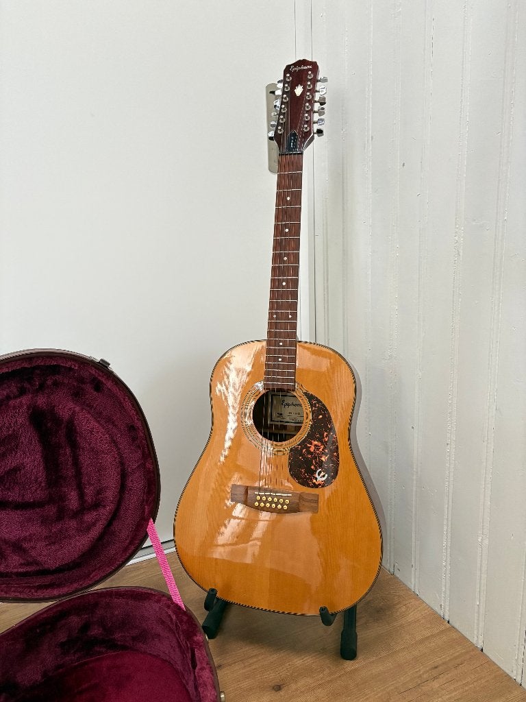 Epiphone PR650-12 akoestische gitaar + Masterbilt Koffer, Ophalen, Zo goed als nieuw, Western- of Steelstringgitaar, 12-snarig
