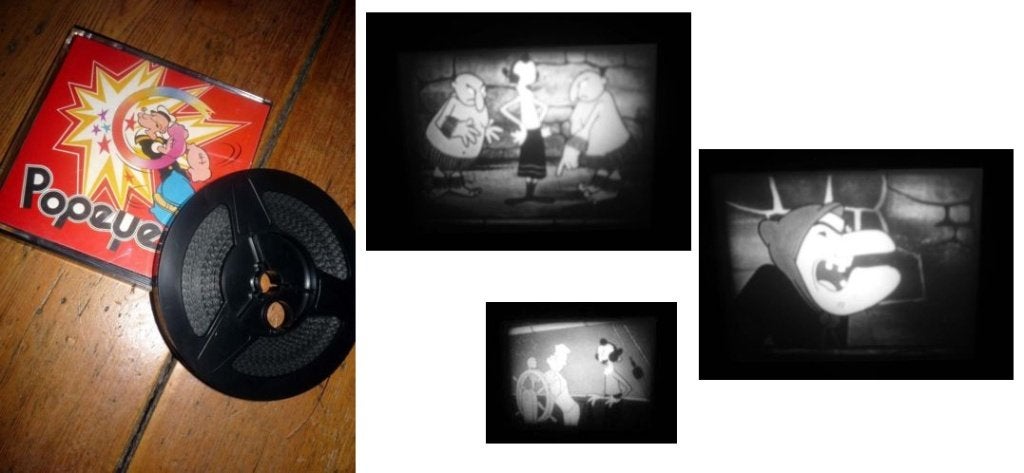 8mm film Popeye "Which is Witch" - zw/w - geluid - 60mtr -, Audio, Tv en Foto, Filmrollen, 8mm film, Ophalen of Verzenden