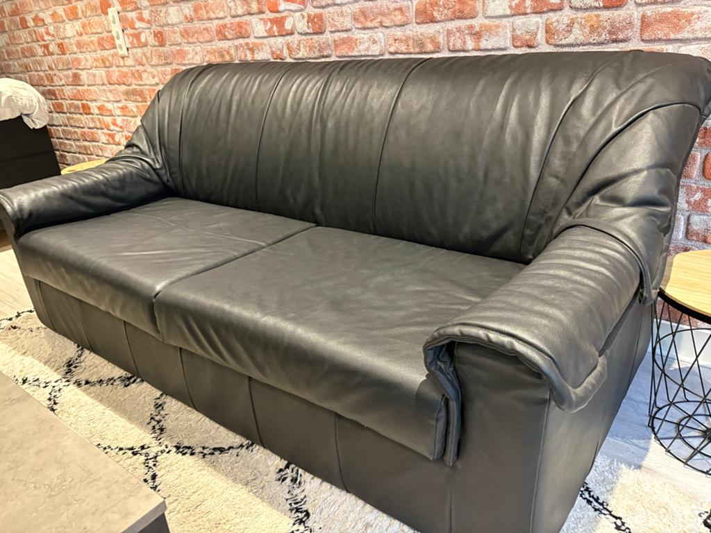 Zo goed als nieuw leren bankstel - zit fantastisch!, Ophalen, Zo goed als nieuw, 75 tot 100 cm, Leer