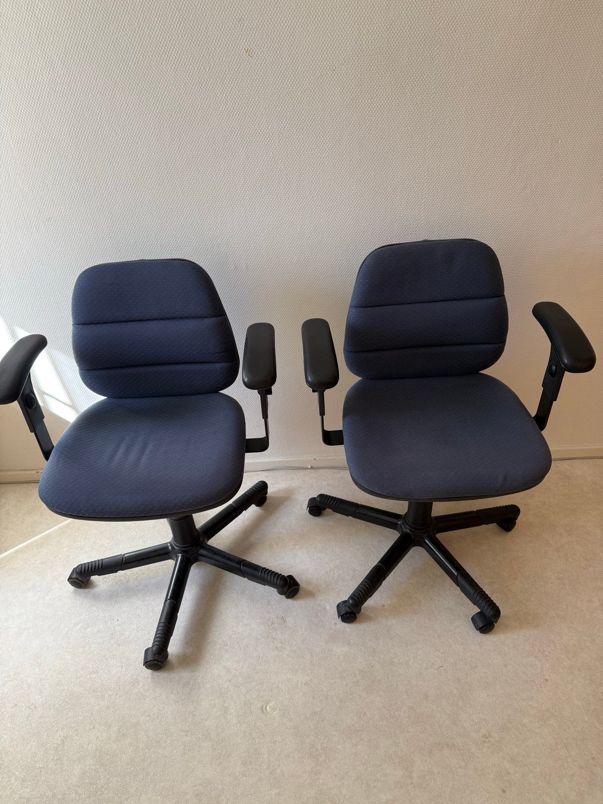 2x Bureaustoel - Blauw - Gebruikt, Ophalen, Gebruikt, Blauw, Bureaustoel