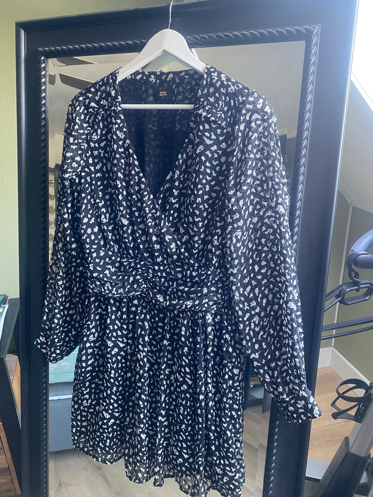Jurk dames, Ophalen, Zwart, Maat 42/44 (L), Gedragen