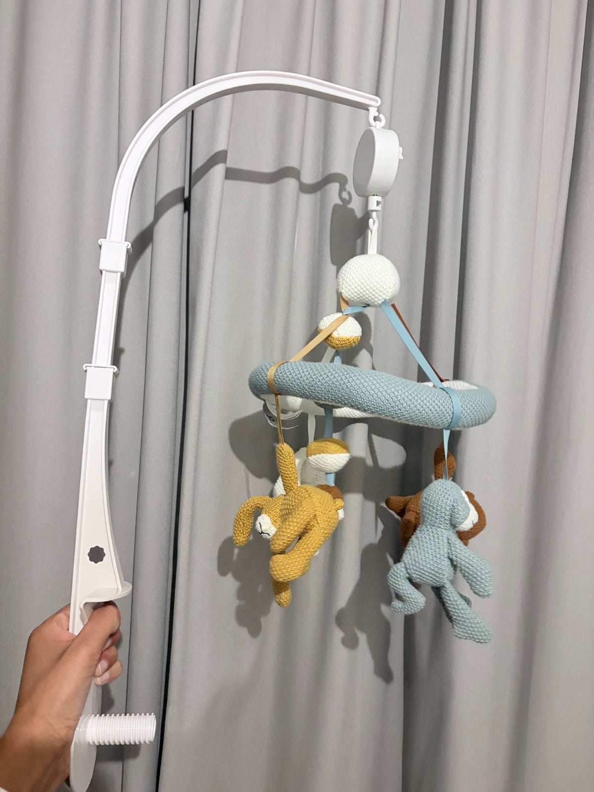 Prenatal Muziekmobiel met gehaakte dieren, Ophalen, Gebruikt, Mobiel, Met geluid