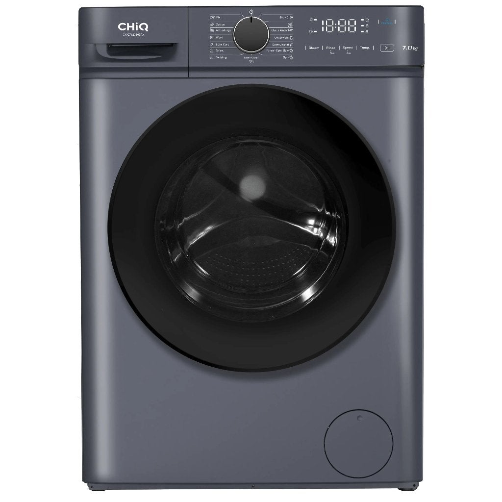 CHIQ CW07123863AX Wasmachine (7 kg, 1200 rpm, A), Ophalen, Zo goed als nieuw, Voorlader, 85 tot 90 cm