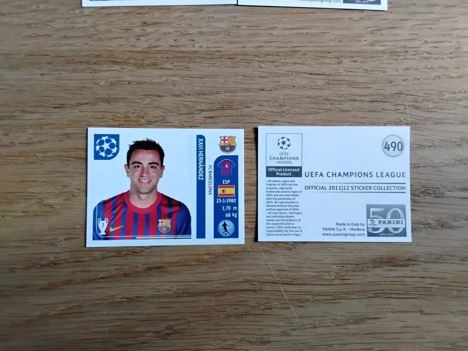 Panini UEFA Champions League 2011/2012 Sticker Xavi*, Verzamelen, Ophalen of Verzenden, Zo goed als nieuw, Buitenlandse clubs