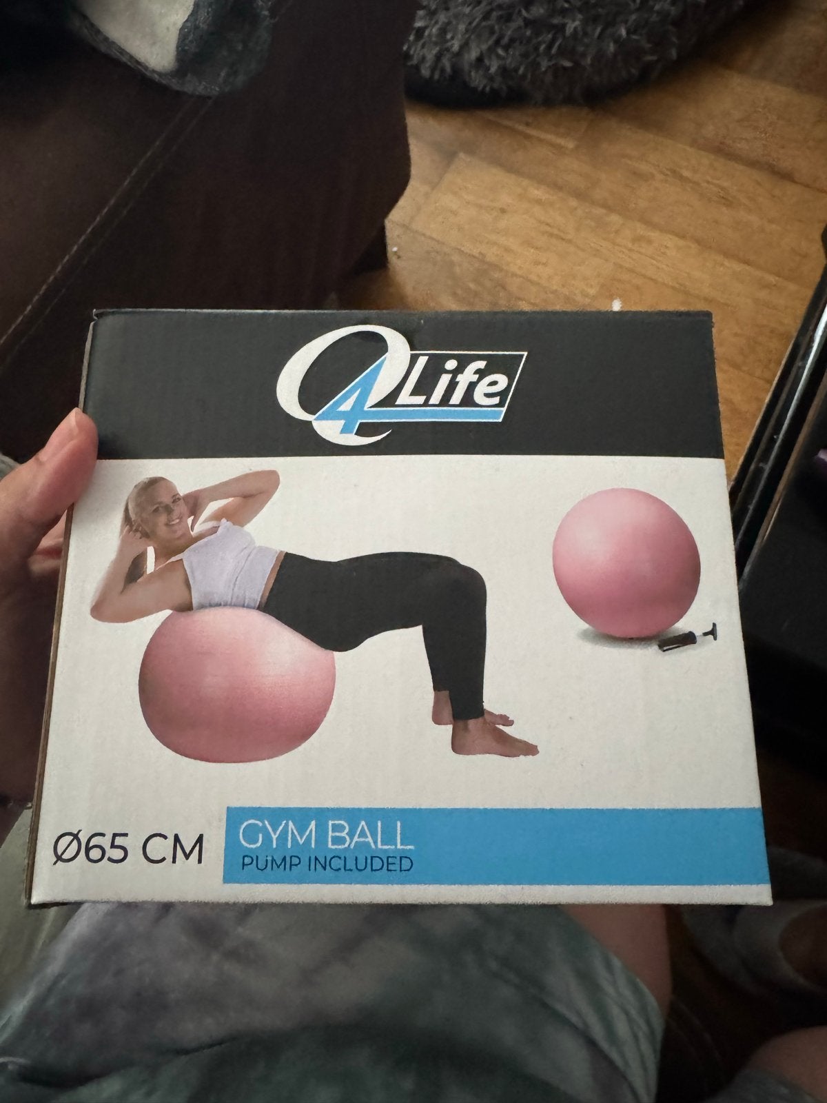 Gymbal 65 cm met pomp - Goed als nieuw in doos, Ophalen, Nieuw, Buik, Fitnessbal