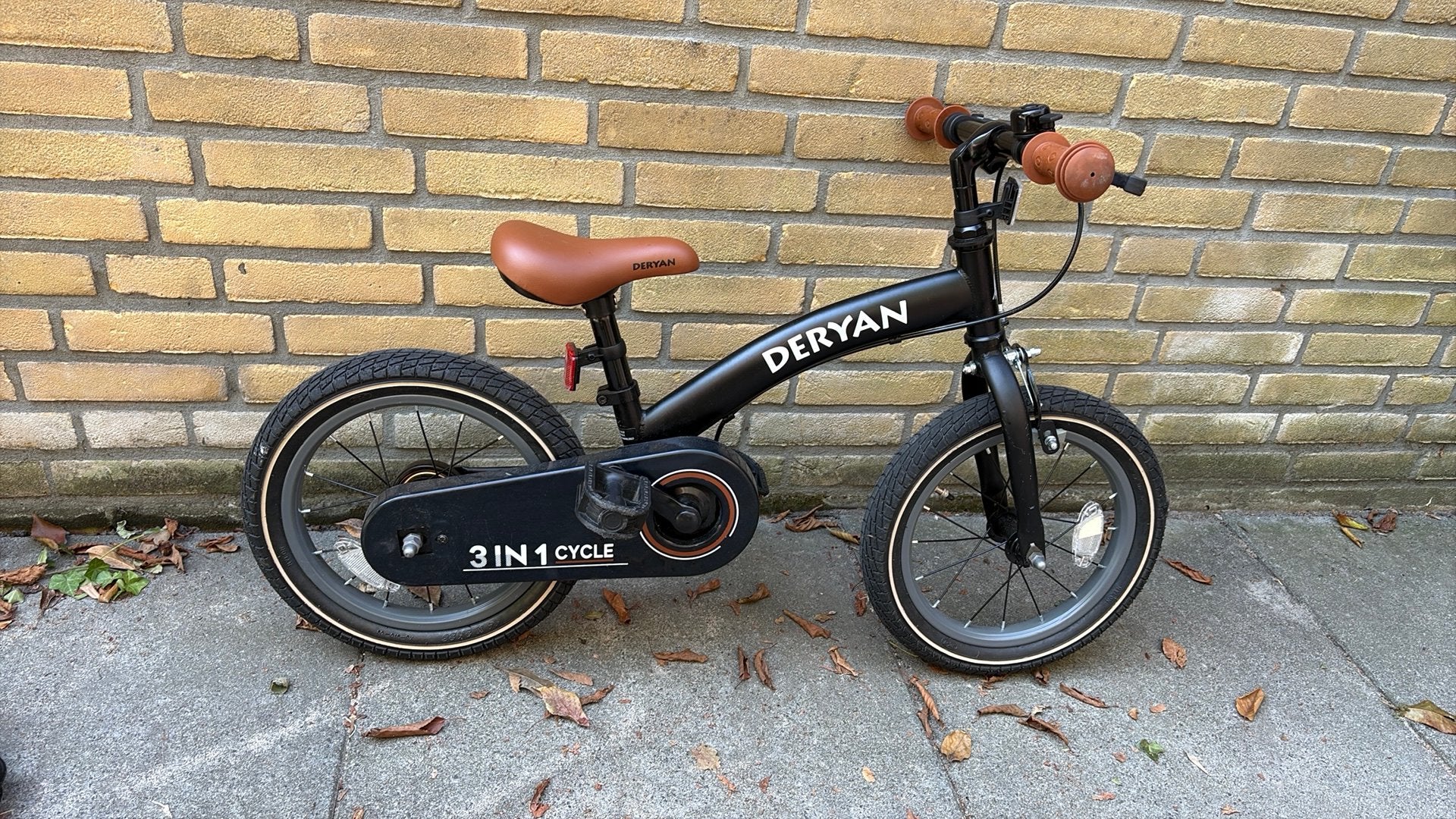 Deryan Kinderfiets - 14 inch, Ophalen, Zijwieltjes, Gebruikt, Velgrem