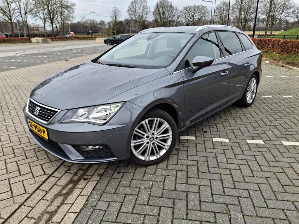 Seat Leon 1.6 TDI 115PK 2018 Grijs, Voorwielaandrijving, 4 cilinders, Leon, Leder en Stof