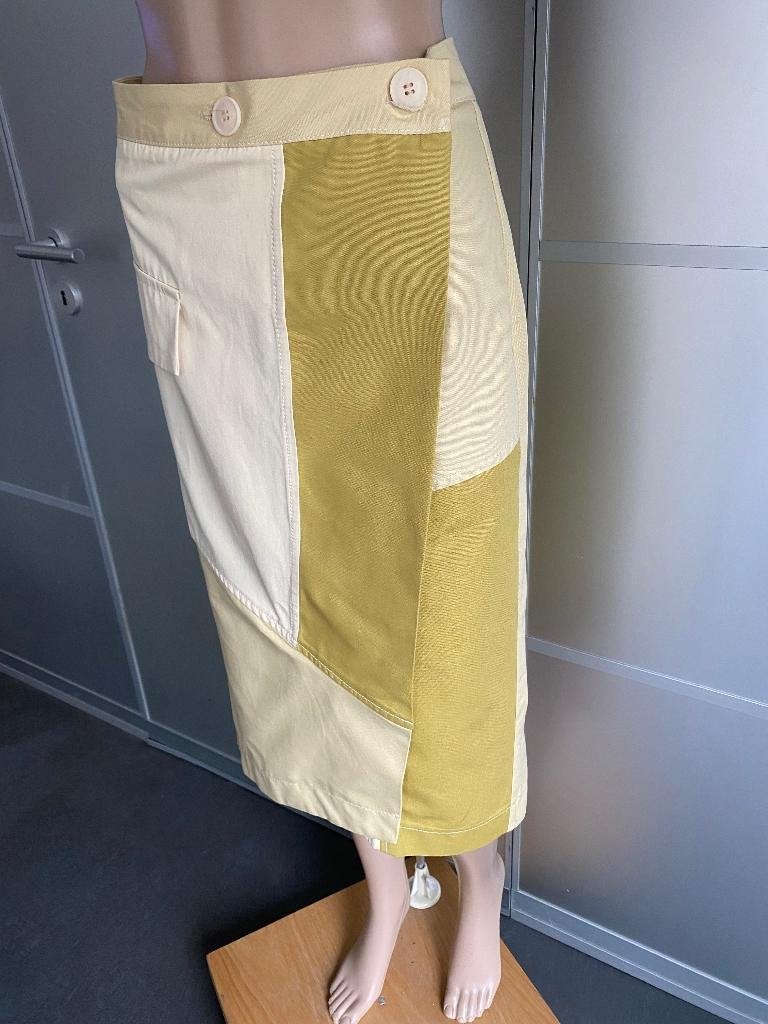 K104 Zara maat S=36 overslag-rok beige/oker-geel overslagrok, Kleding | Dames, Rokken, Ophalen of Verzenden, Zo goed als nieuw
