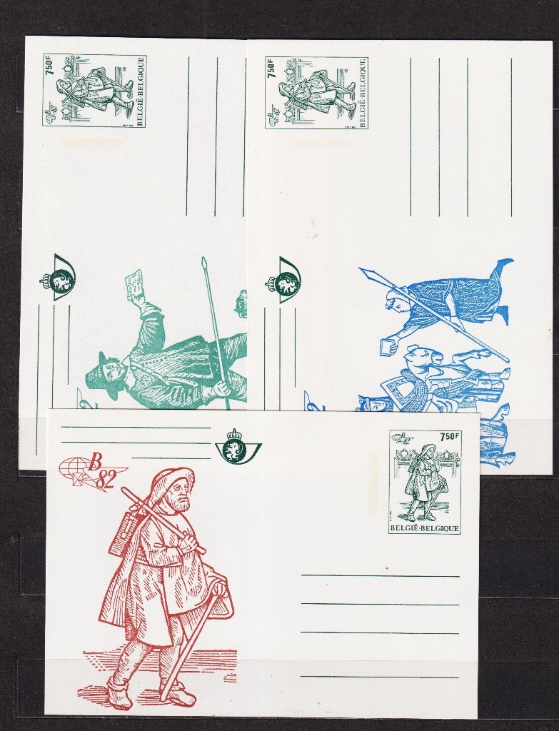 België 1982 Geïllustreerde briefkaarten BK28-BK33 **, Postzegels en Munten, Brieven en Enveloppen | België, Ophalen, Briefkaart