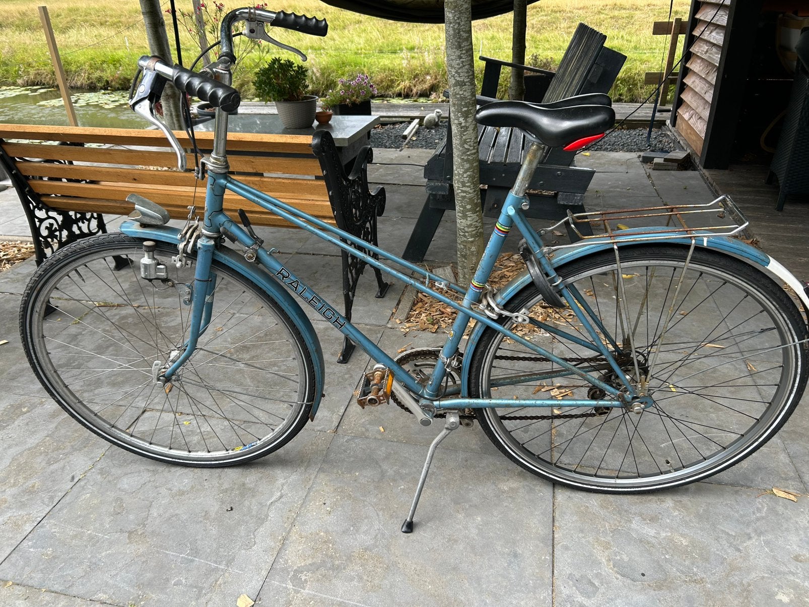 Raleigh “oldtimer” damesfiets maat M, Velgrem, Ophalen, Overige merken, Minder dan 10 versnellingen