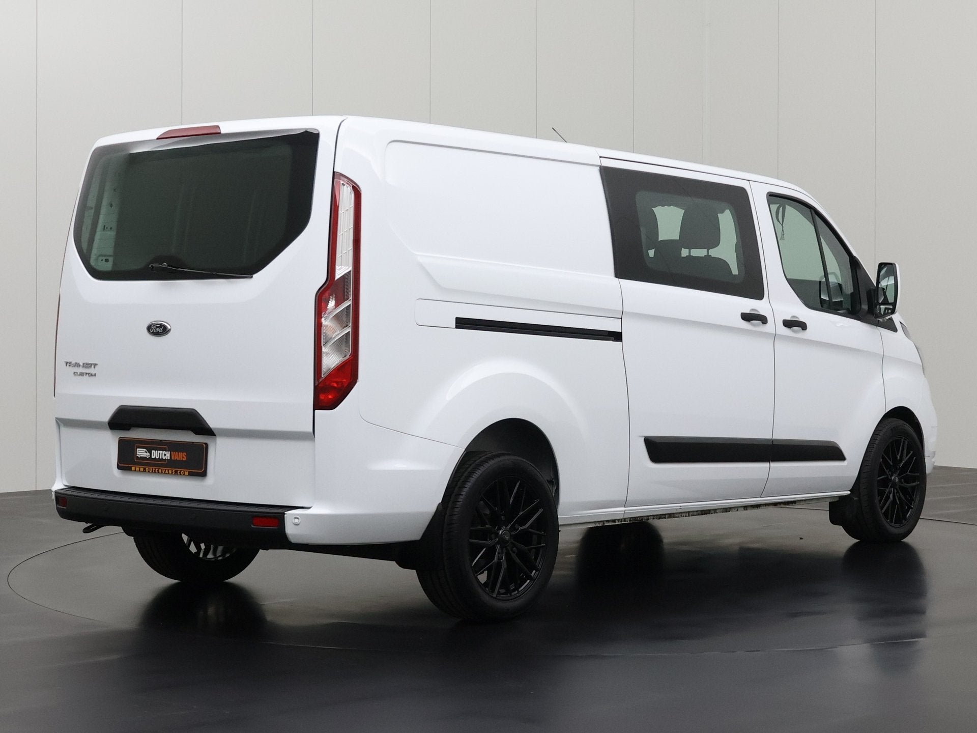 Ford Transit Custom 2.0TDCi Lang Dubbele Cabine Sport | 6-Pe, Auto's, Stof, Gebruikt, 2800 kg, Wit