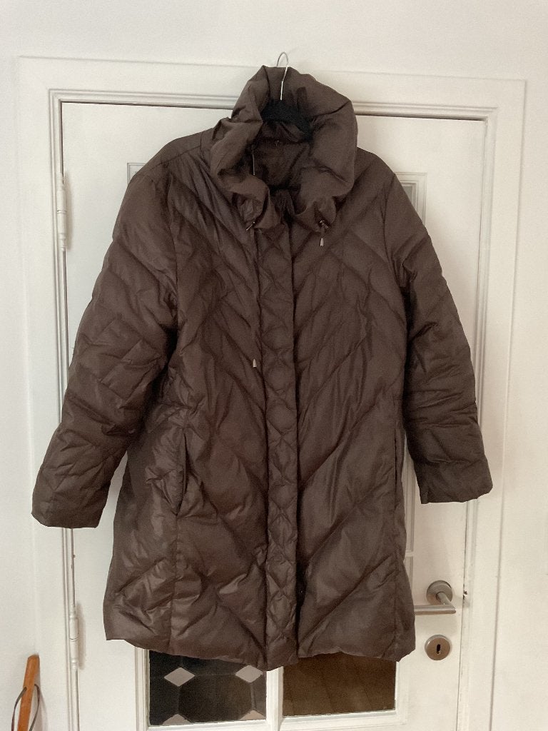 DEVERNOIS, top merk, prachtige donsjas, bruin, maat 3, Kleding | Dames, Bruin, Maat 46/48 (XL) of groter, Ophalen of Verzenden