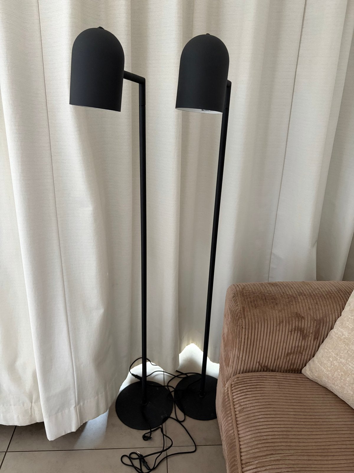 Set van 2 zwarte staande lampen - It's about Romi, Ophalen, E27 (groot), Zo goed als nieuw, Minder dan 100 cm