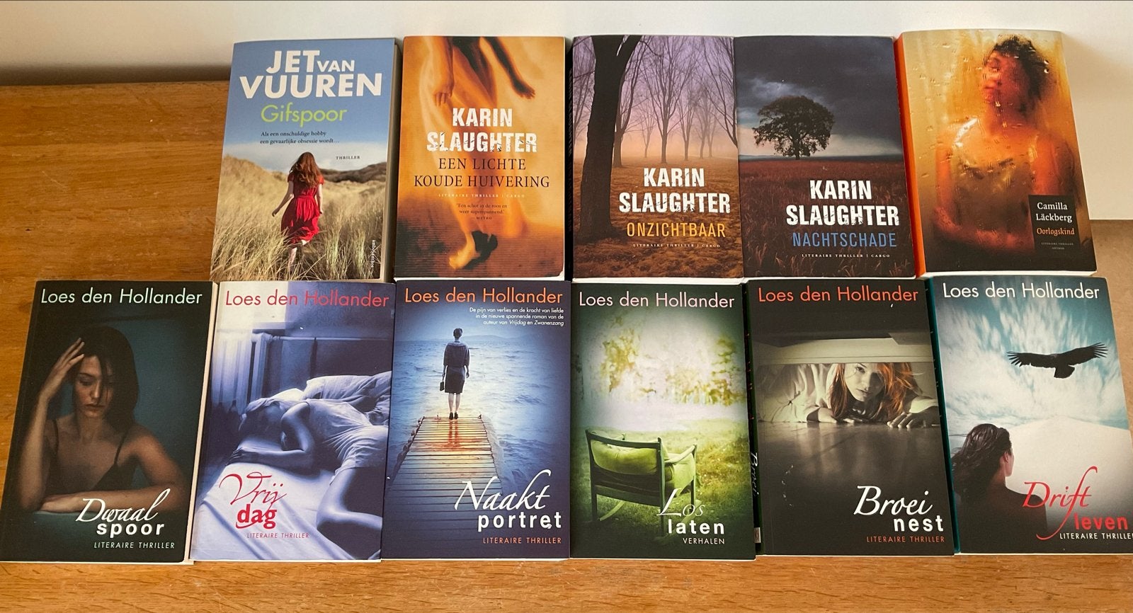 11 thrillers van Loes den Hollander en Karin Slaughter, Ophalen of Verzenden, Gelezen