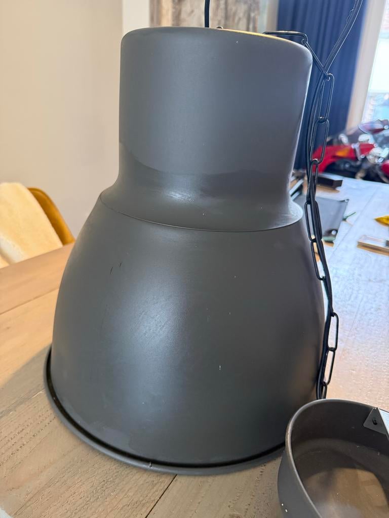 IKEA Hektar hanglamp - Donkergrijs, Ophalen of Verzenden, Zo goed als nieuw, Metaal, Minder dan 50 cm