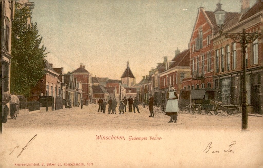 Winschoten gedempte Venne # 435, Verzenden, Voor 1920, Gelopen, Groningen