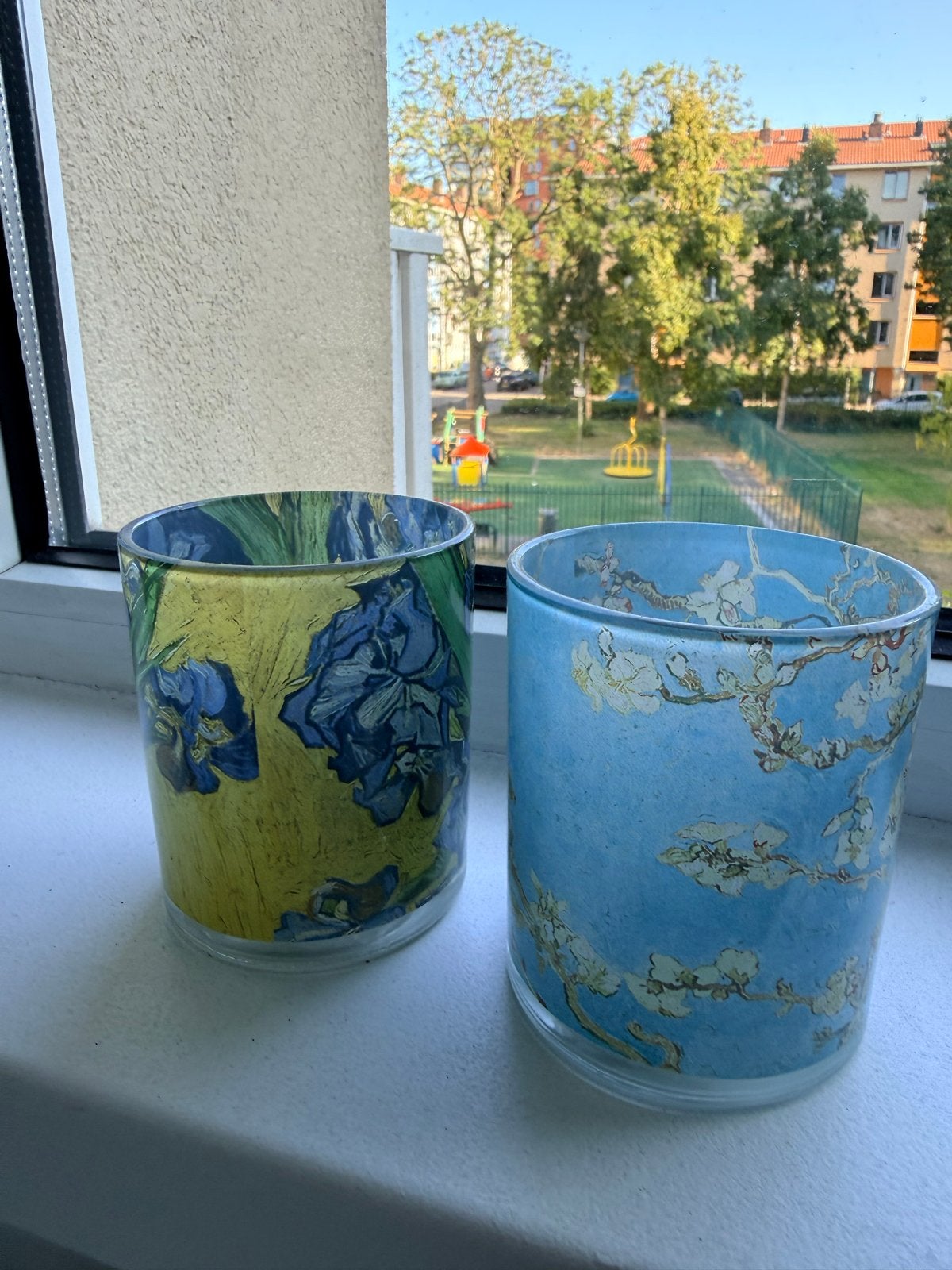 Waxinelichthouders met Van Gogh schilderijen, Gebruikt, Meerkleurig, Overige merken, Waxinelichthouder