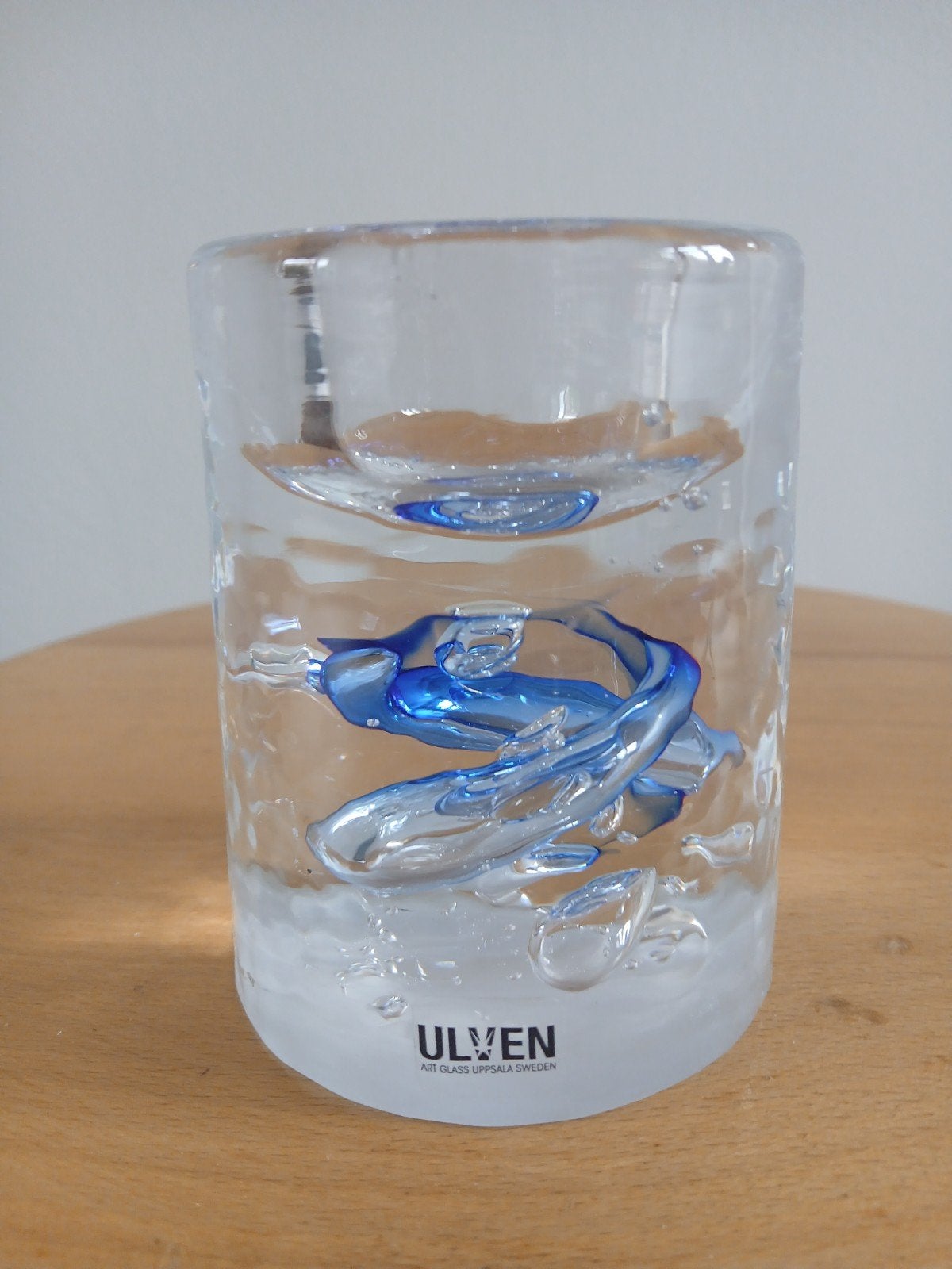 ULVEN glas, handgemaakt Zweeds design waxinehouder., Ophalen of Verzenden