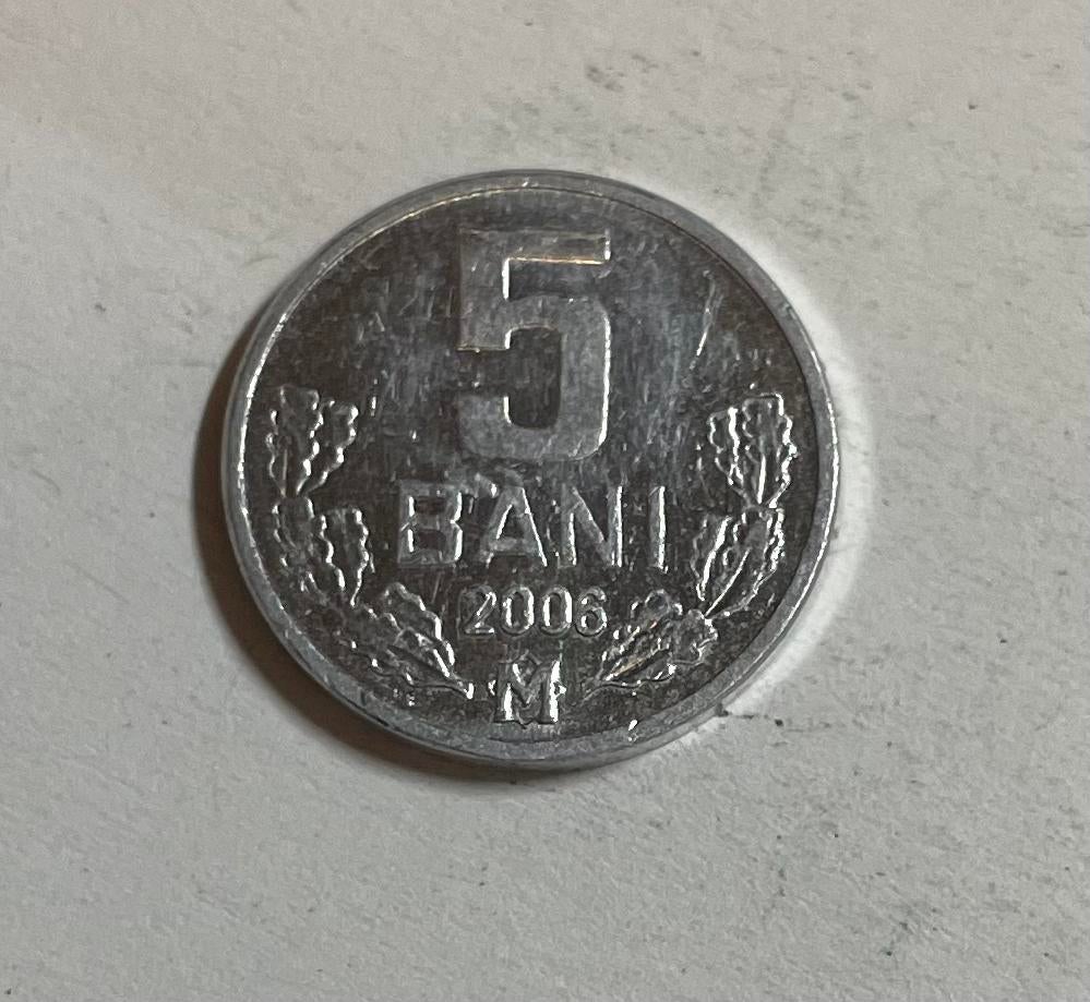 5 bani Moldavië 2006, Ophalen of Verzenden, Overige landen