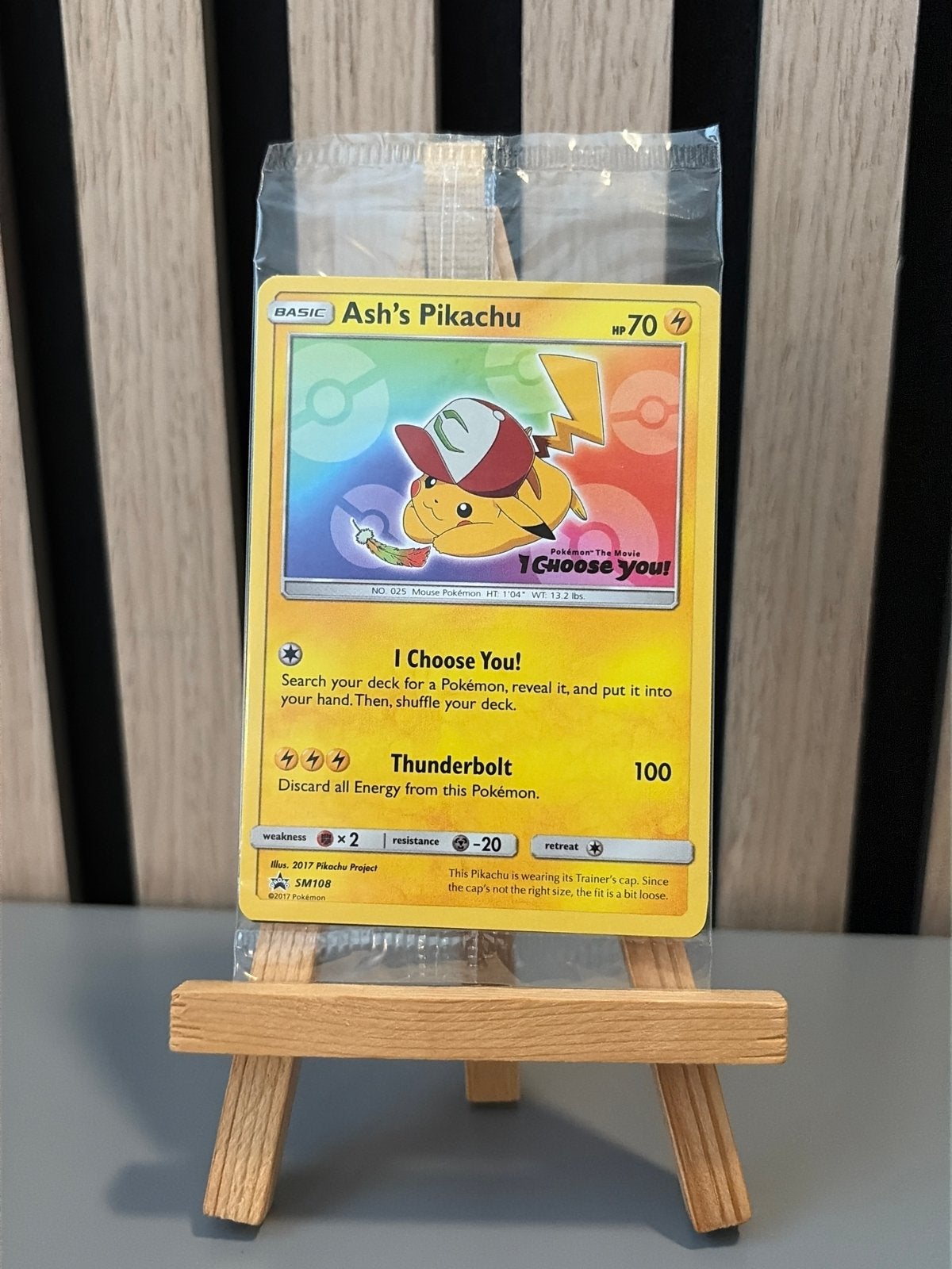 Pokemon Pikachu SM108 Promo Sealed - I Choose You!, Ophalen of Verzenden, Nieuw, Losse kaart, Foil