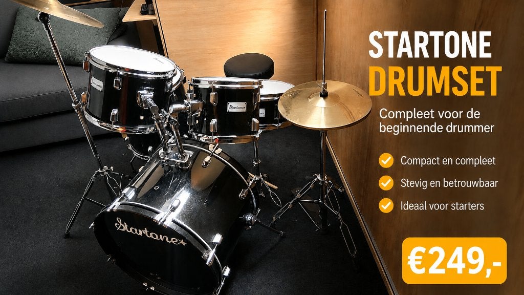 Startone drumstel, compleet met bekkens en kruk, Ophalen, Gebruikt, Overige merken