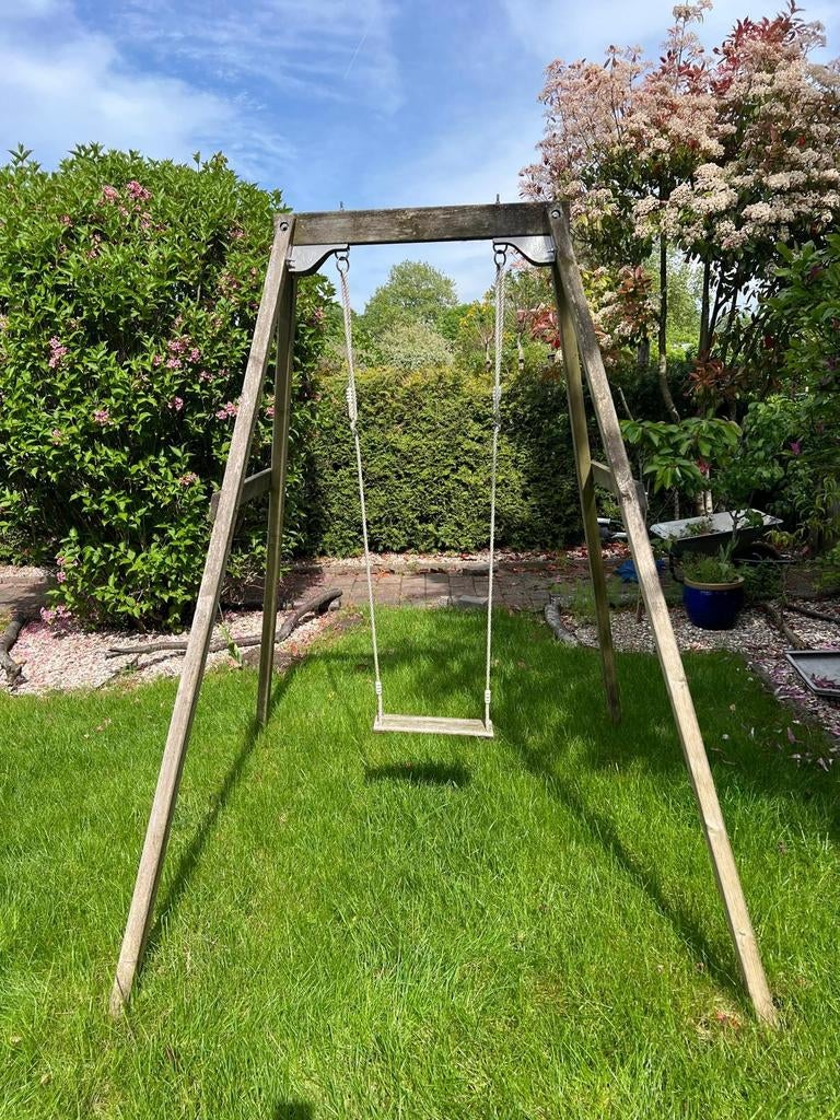 Houten schommel voor de tuin, Ophalen, Gebruikt, Schommel