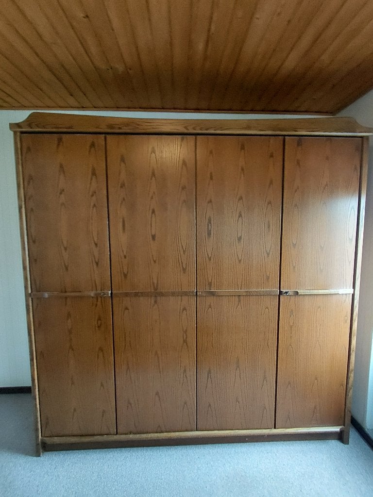 Grote eiken kledingkast, Ophalen, Met deur(en), Gebruikt, 200 cm of meer